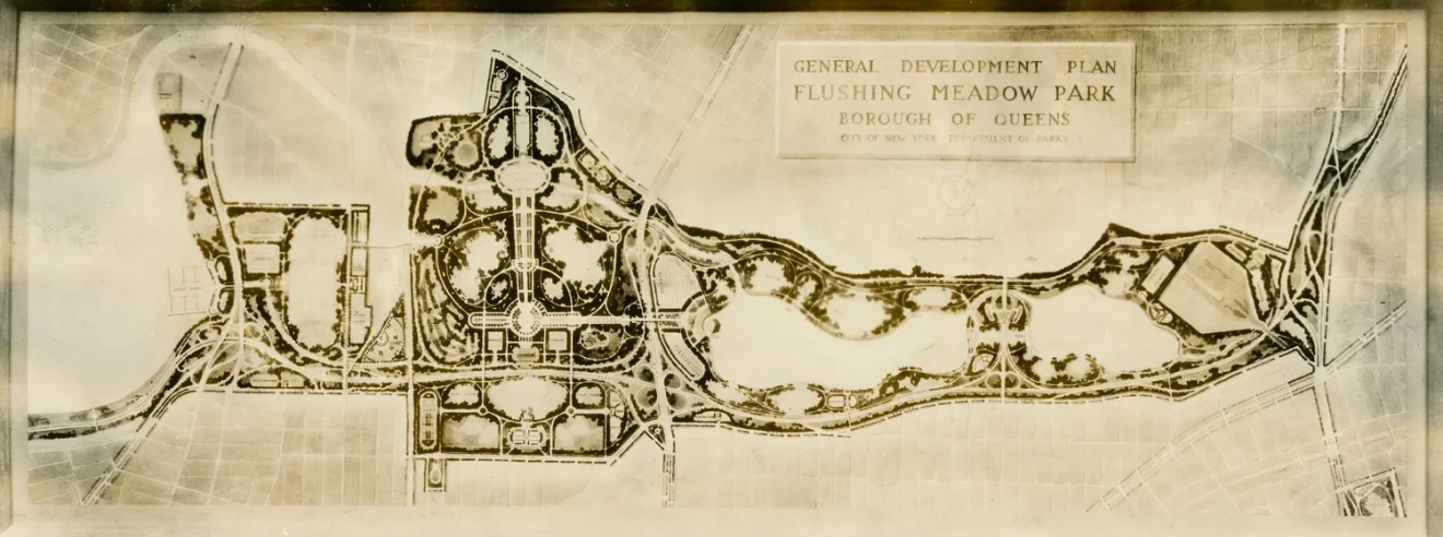 General Development Plan, Flushing Meadow Park, ca. 1936. Mayor Fiorello LaGuardia Collection, NYC Municipal Archives.