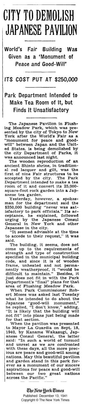 Dismantling of the Japanese Pavilion