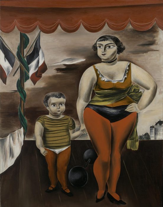 Yasuo Kuniyoshi, Strong Woman and Child, 1925. Oil on canvas, 57 1/4 × 44 7/8 in. (145.4 × 114.0 cm). Smithsonian American Art Museum, Gift of the Sara Roby Foundation, 1986.6.50.
